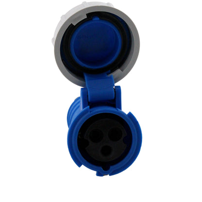 Hubbell C316C6W Watertight Pin & Sleeve Connector Female Plug 16A 200-250V 2P3W