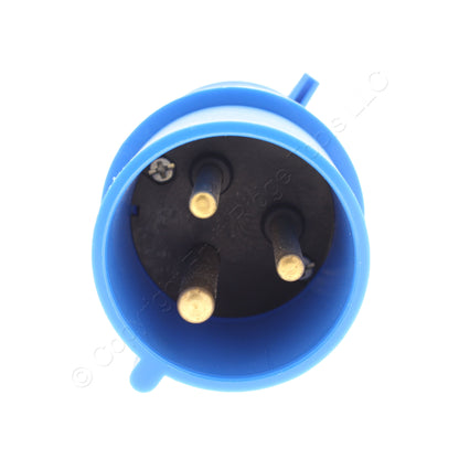 Hubbell C330P6S Splashproof Male IEC 309 Pin & Sleeve Plug 30A 250V 32A 220-240V