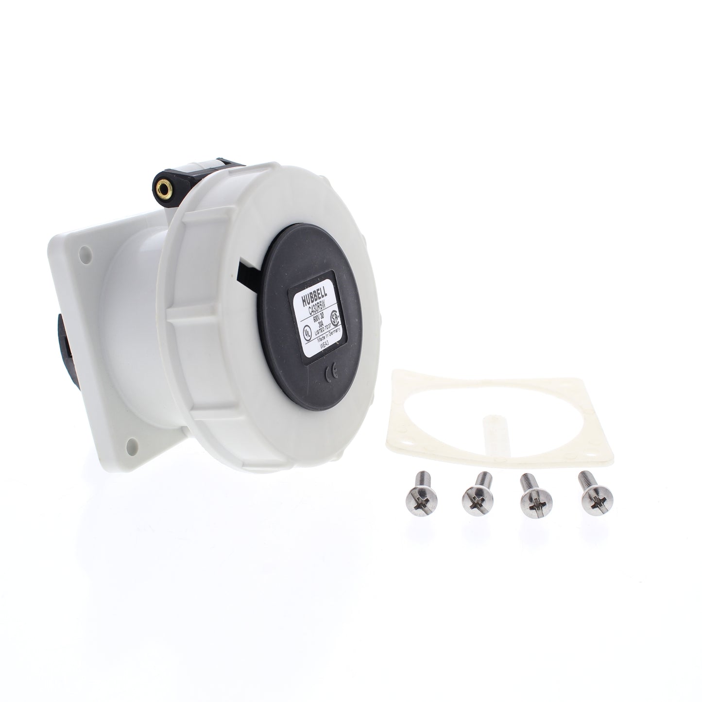 Hubbell C430R5W Watertight IEC Pin & Sleeve Receptacle 30A 600V 3Ø Outlet 3P4W
