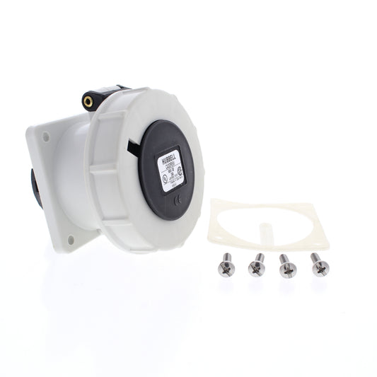 Hubbell C430R5W Watertight IEC Pin & Sleeve Receptacle 30A 600V 3Ø Outlet 3P4W