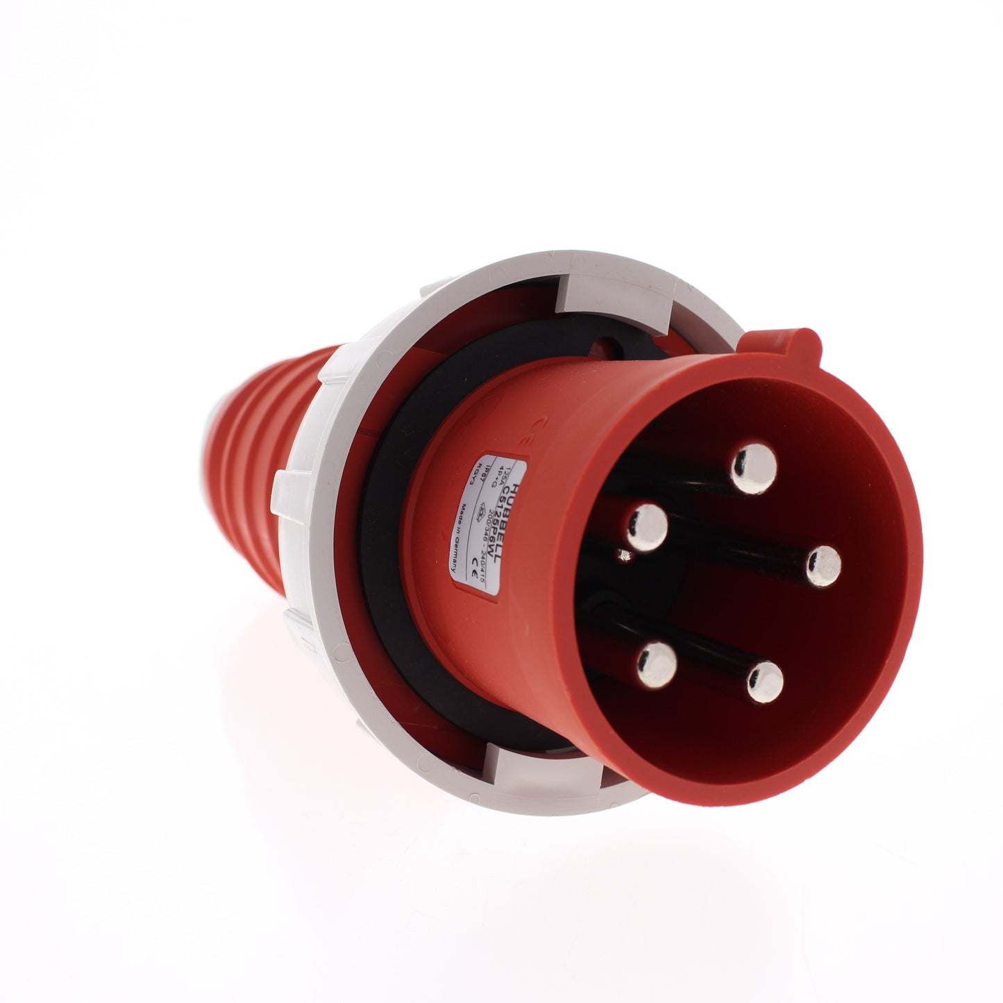 Hubbell Watertight IEC Pin & Sleeve Plug 125A 200/346V 240/415V 4P5W C5125P6W