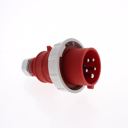 Hubbell C516P6W Red Watertight IEC309 Pin Sleeve Plug 16A 200/346V 240/415V 4P5W