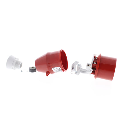 Hubbell Red Pin & Sleeve Male Plug Splashproof IP44 20A 200-415V 4P5W C520P6S