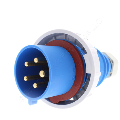 Hubbell C530P9W Watertight IEC 309 Pin & Sleeve 30A Male Plug 120/208V 3�Y 4P5W
