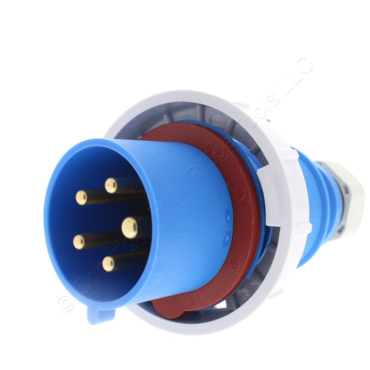 Hubbell C530P9W Watertight IEC 309 Pin & Sleeve 30A Male Plug 120/208V 3�Y 4P5W