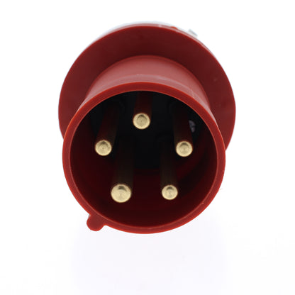 5 Hubbell Red Pin & Sleeve Plugs Splashproof IP44 60A 200-415V 4P5W C560P6S