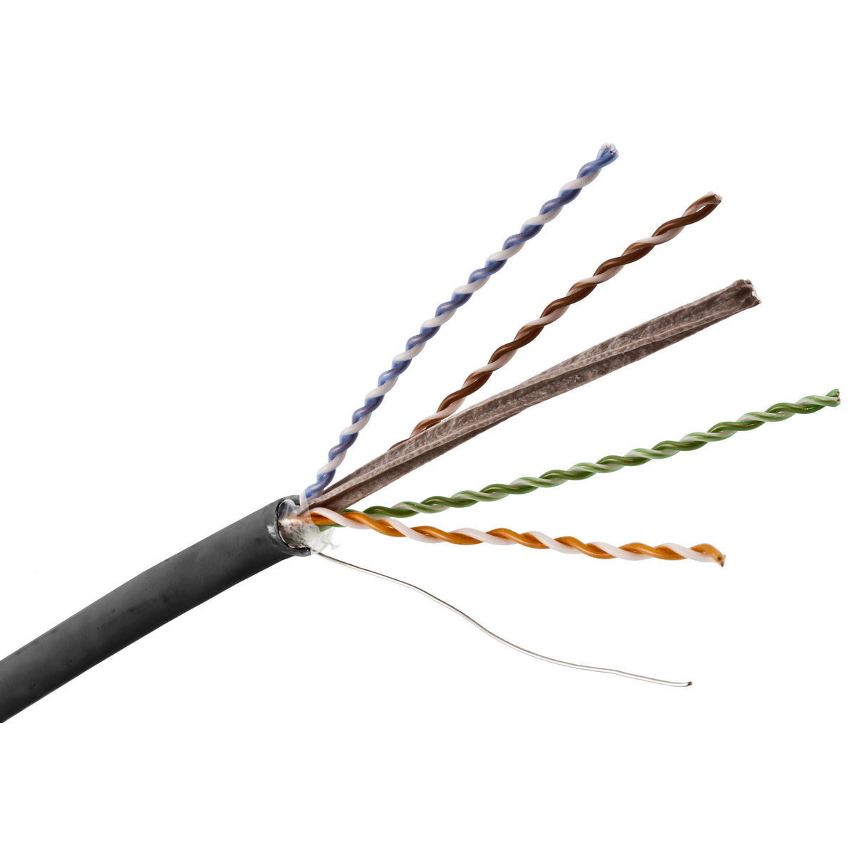 1000' Spool Hubbell Black Cat6A Network Cable UTP Riser Solid Copper 10GB 750MHz