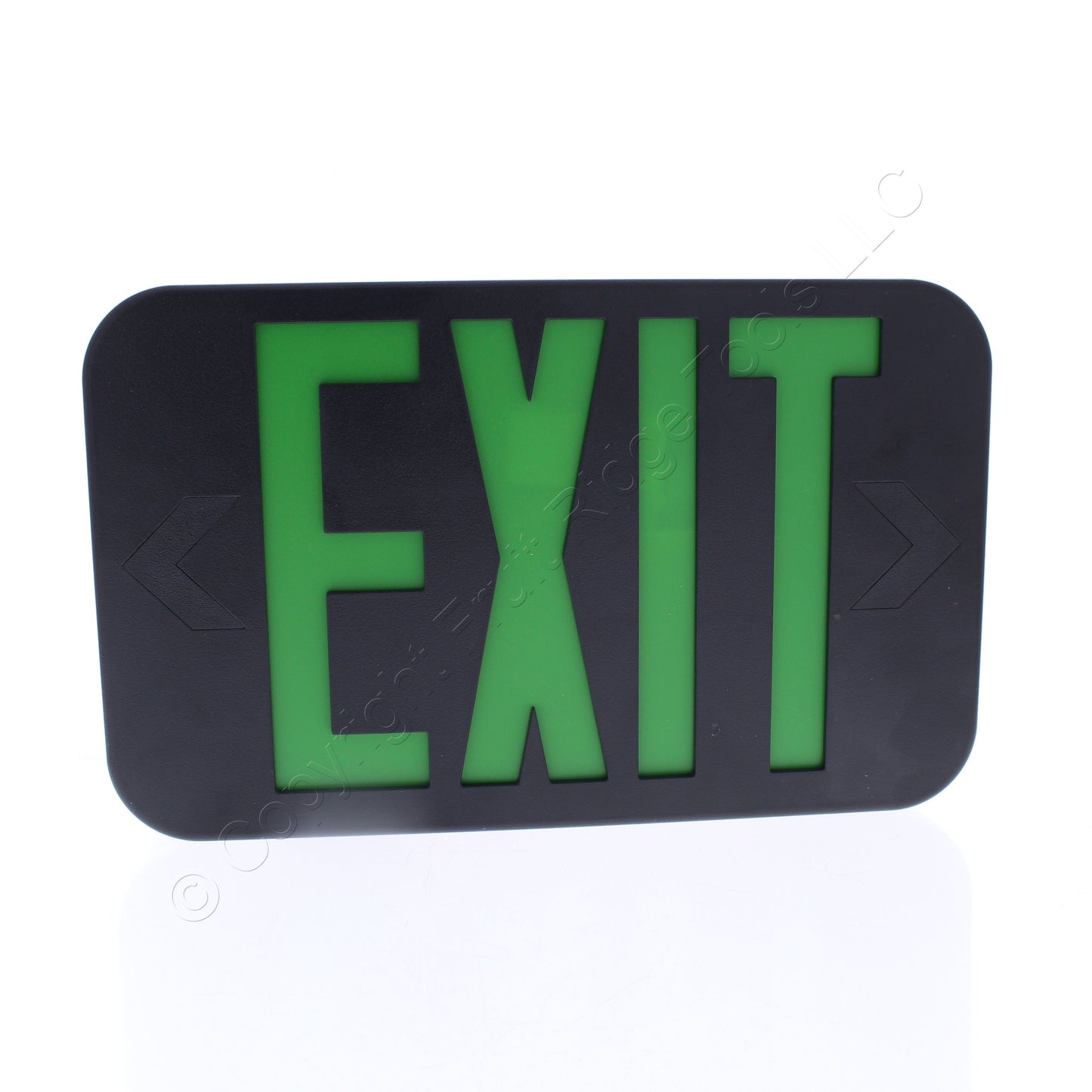 Hubbell LED Exit Sign AC Only Black w/Green Letters CAGB