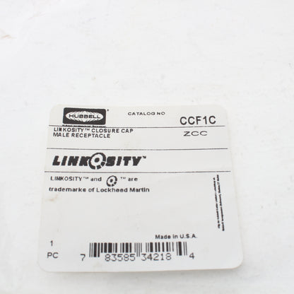 Hubbell Metal Closure Cap For Linkosity 3A Male Inlet Receptacle CCF1C