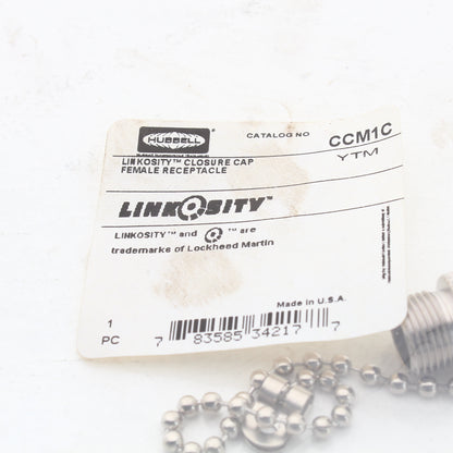 Hubbell Metal Closure Cap For Linkosity 3A Female  Receptacle CCM1C