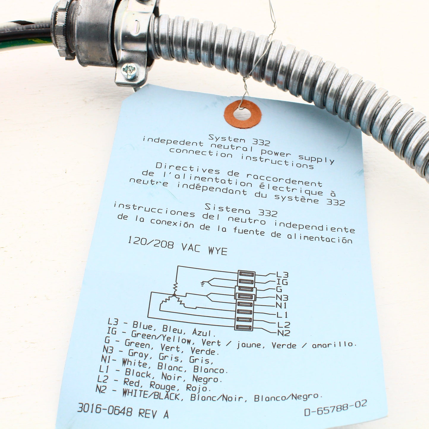 Hubbell 1 Ft Female ExtEnder Cable 12" Leads 332 Connexion System CEXT332FWL01