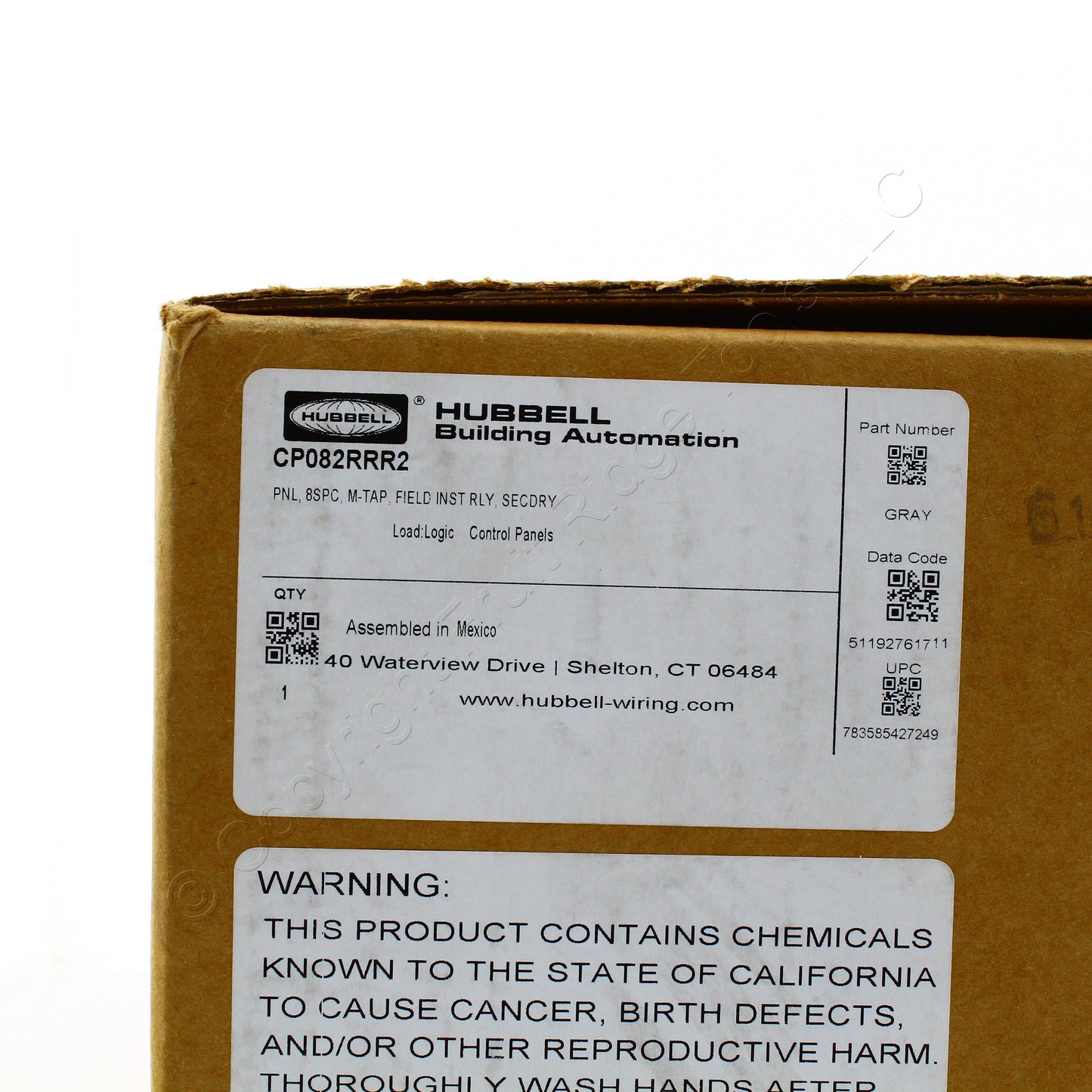 Hubbell Load:Logic Secondary Control Panel 8-Space 120/208/240/277V CP082RRR2