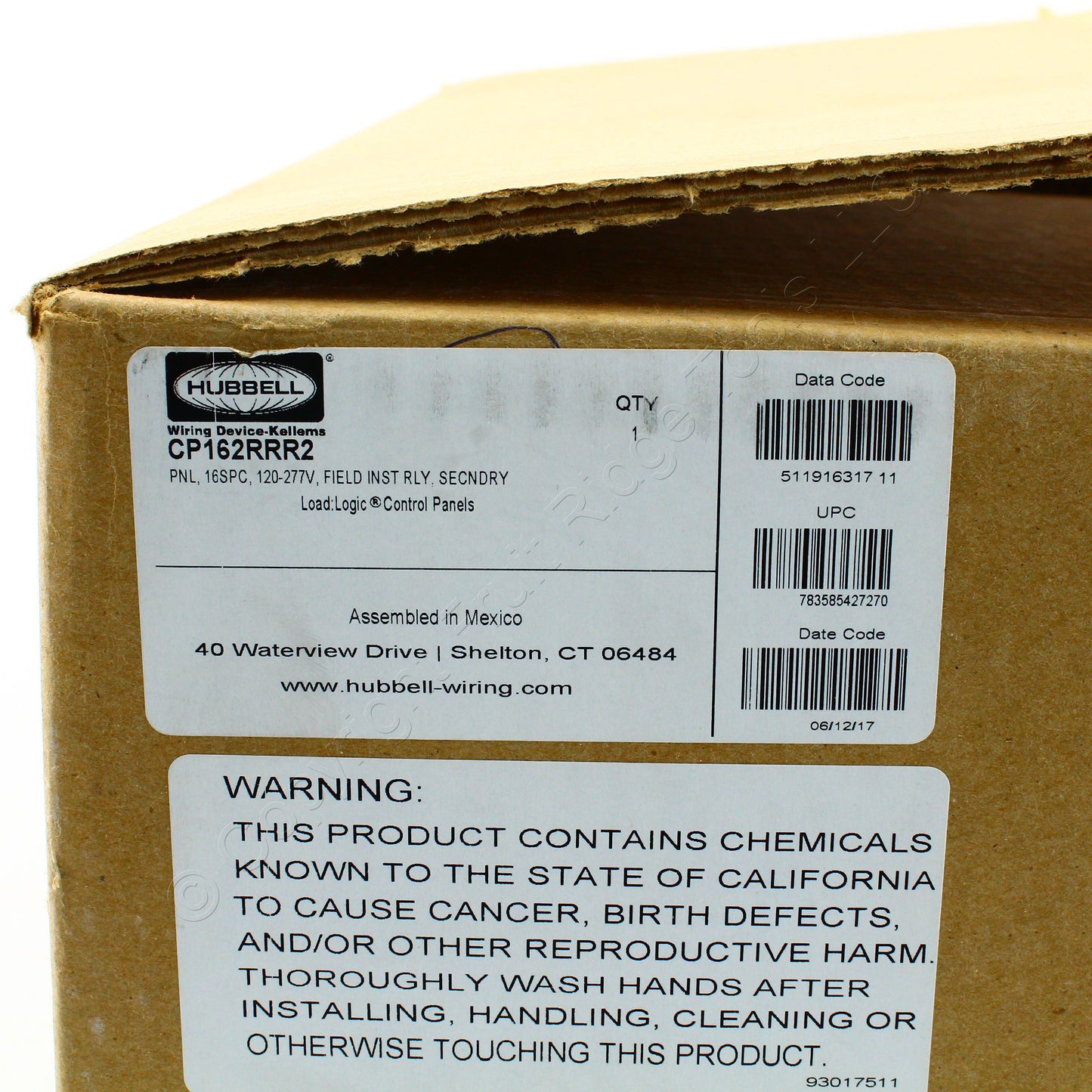 Hubbell Load:Logic Secondary Control Panel 16-Space 120/277V CP162RRR2