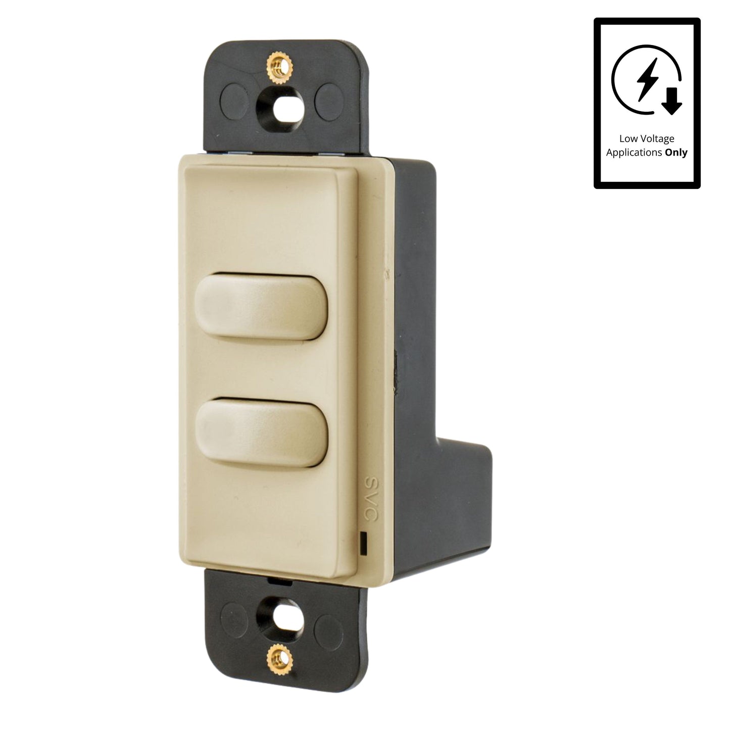 Hubbell Ivory Dimming Switch for Load Control Panel Low Voltage 2-Button CPSD2I
