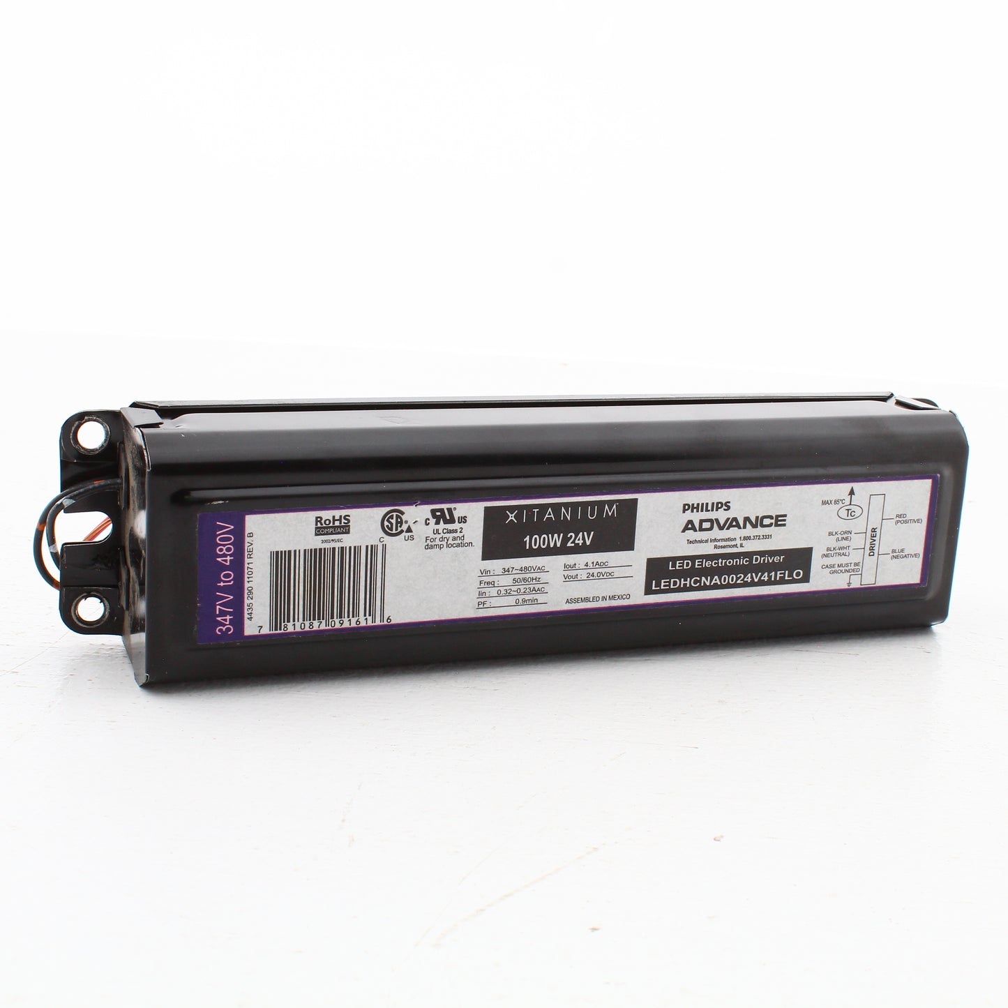 Hubbell LED Driver Xitanium 347/480V Philips Advance LEDHCNA0023V41FLO CPTFMR48