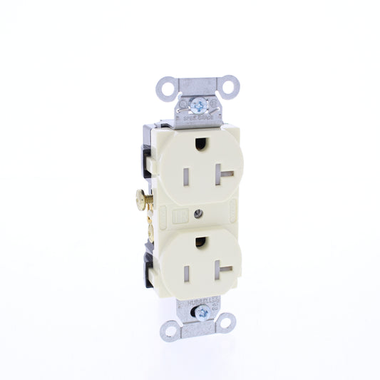 Hubbell CR20ALTR Almond 20A Tamper Resistant Duplex Receptacle 5-20R Commercial