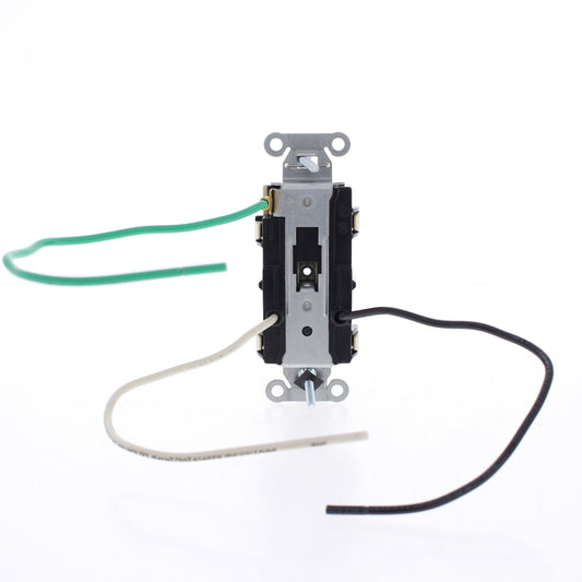 Hubbell Ivory Commercial Duplex Receptacle Wire Leads 5-20R 20A 125V CR20IP1
