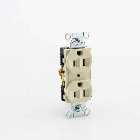 Hubbell CRF15LA Light Almond Commercial 5-15R 15A Duplex Receptacle Outlets 5pcs