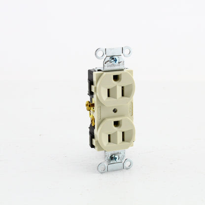 Hubbell CRF15LA Light Almond Commercial Duplex Receptacle 5-15R 15A Outlet 125V