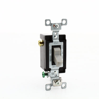 Hubbell Bryant Gray Commercial Toggle Light Switch 3-Way 15A 120/277V CS1203GY