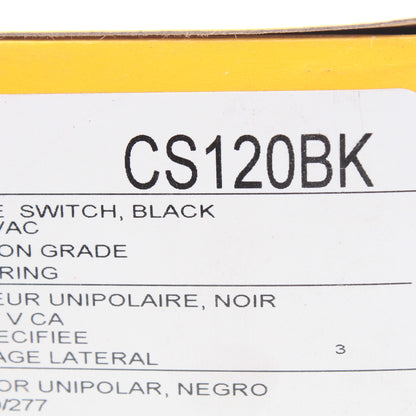 Hubbell Bryant CS120BK Black On/Off Toggle Light Switches Commercial 10-Pack