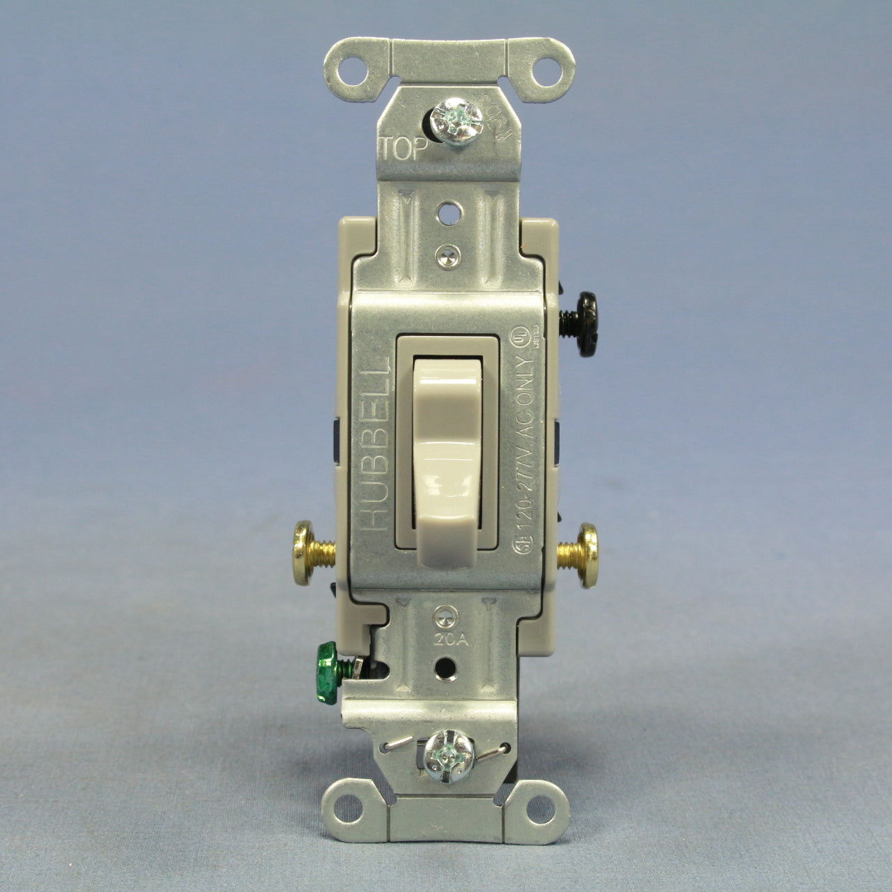 Hubbell CS320GY Gray 3-Way Commercial Toggle Wall Light Switch 20A 120/277V Box