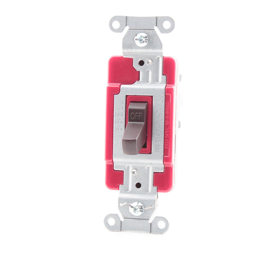 Hubbell CSB120ST Brown 20A Single Pole EdgeConnect� Toggle Light Switch Control