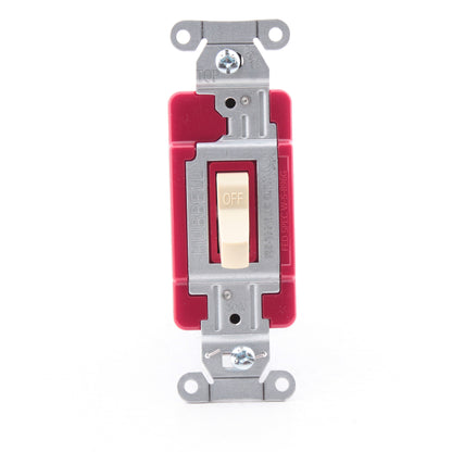 Hubbell CSB120STI Ivory 20A Single Pole EdgeConnect� Toggle Light Switch Control