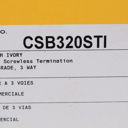 Hubbell CSB320STI Ivory EdgeConnect� 3-Way Toggle Light Switches Commercial 10pc