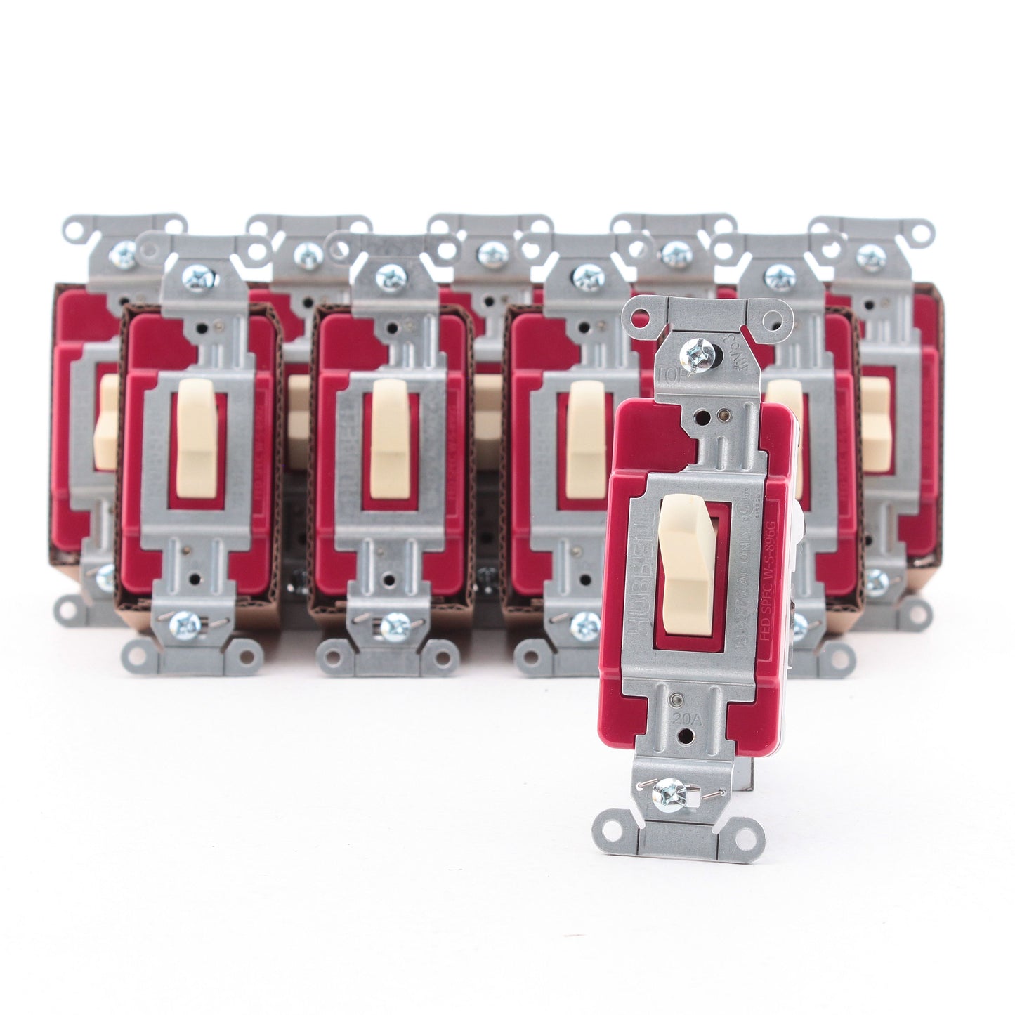 Hubbell CSB320STI Ivory EdgeConnect� 3-Way Toggle Light Switches Commercial 10pc