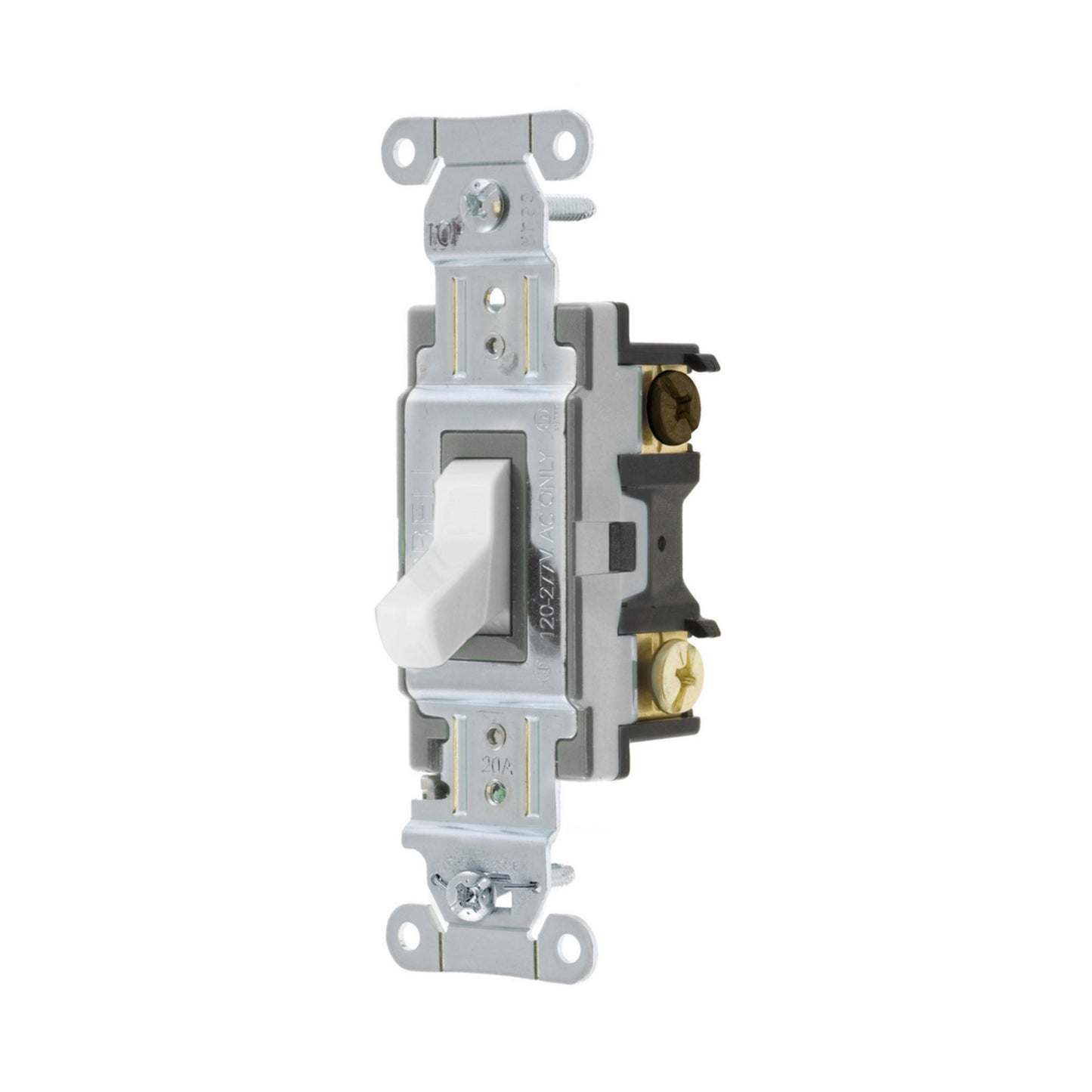 Hubbell CSB320W White 3-Way Commercial Toggle Wall Light Switch 20A 120/277V