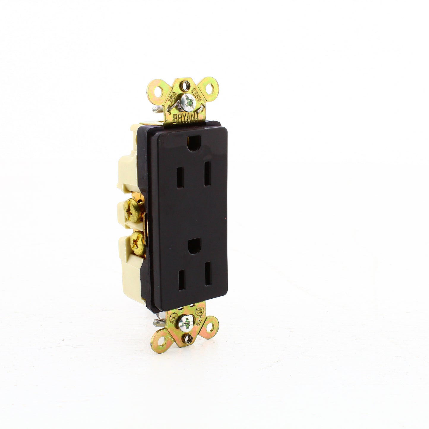 Hubbell Black Industrial Decorator Receptacle Duplex Outlet 15A 125V D15AL