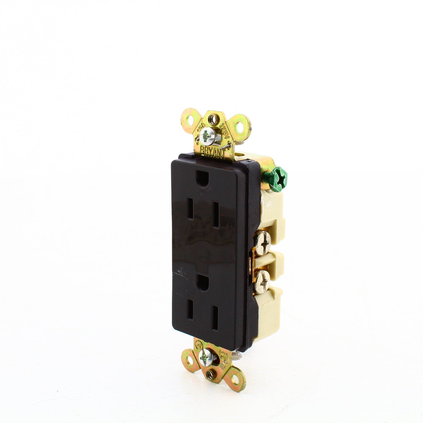 Hubbell Black Industrial Decorator Receptacle Duplex Outlet 15A 125V D15AL