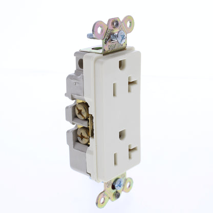 Hubbell Almond Industrial Decorator Receptacle Duplex Outlet 20A 125V D20AL