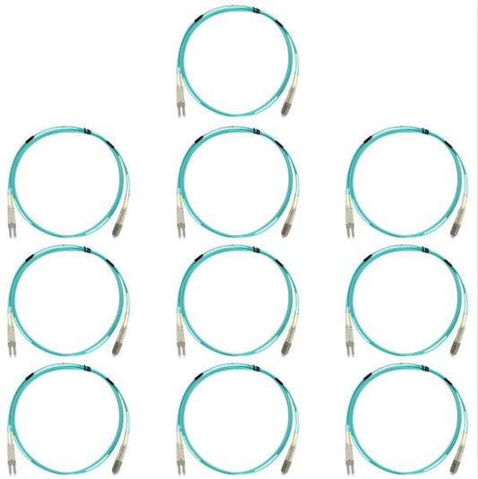 10 Hubbell Fiber Optic Patch Cords LSZH OM3 Cable Duplex MM LC-LC DFPCLCLCE2MMZ