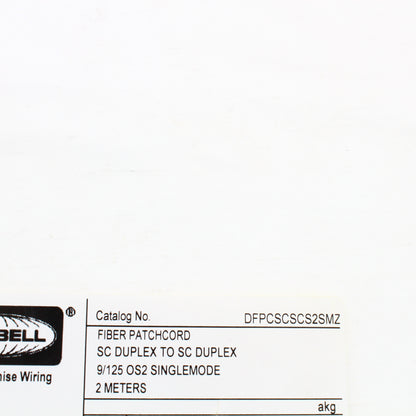 3 Hubbell Fiber Optic Patch Cords LSZH OS2 Cable Duplex SM SC-SC 2m DFPCSCSCS2SM