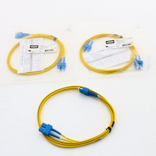3 Hubbell Fiber Optic Patch Cords LSZH OS2 Cable Duplex SM SC-SC 2m DFPCSCSCS2SM