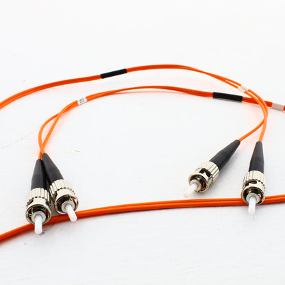 3 Hubbell Fiber Optic Patch Cords Plenum OM2 Cable Dupl MM ST-ST 1m DFPCSTSTD1MM
