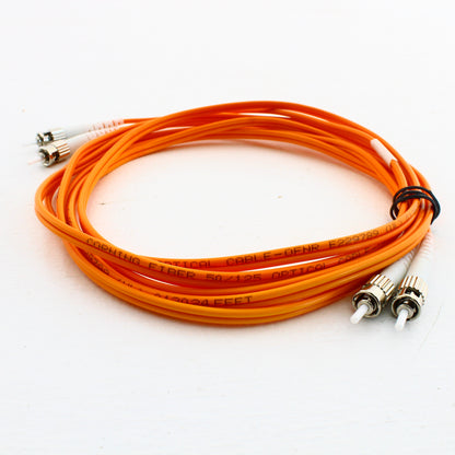 3 Hubbell Fiber Optic Patch Cords Plenum OM2 Cable Dupl MM ST-ST 3m DFPCSTSTD3MM