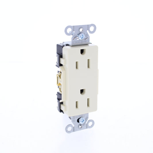 Hubbell DRS15AL Almond Commercial Decorator Receptacle Outlet 5-15R 15A Straight
