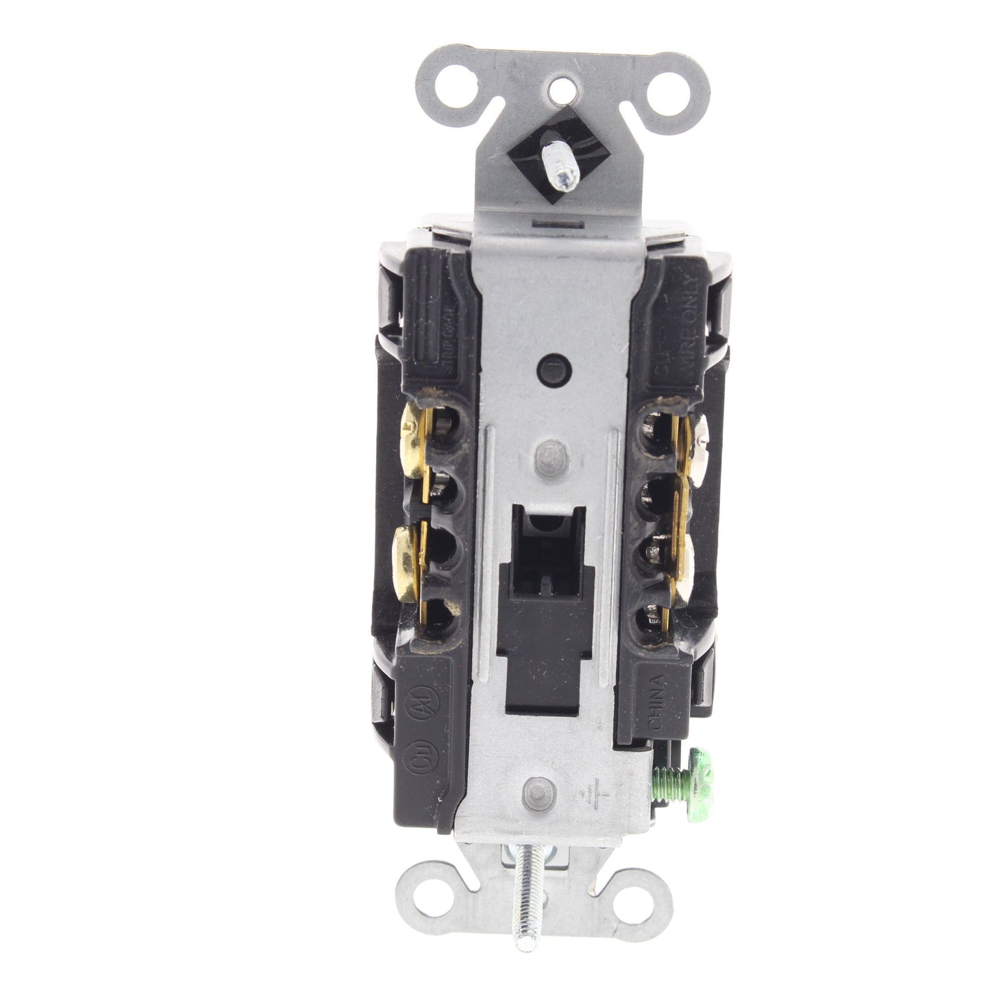 Hubbell DR15C1BLK Black Commercial Decorator 15A 5-15R Outlet 1/2 Controlled