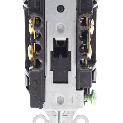 Hubbell DR15C1BLK Black Commercial Decorator 15A 5-15R Outlet 1/2 Controlled