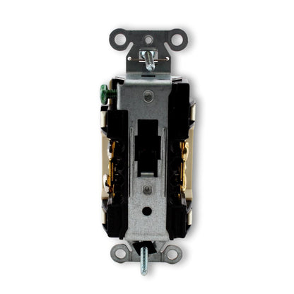 Hubbell DR15C2LA Lt Almond Commercial Decorator 5-15R Outlet 2/2 Controlled 15A