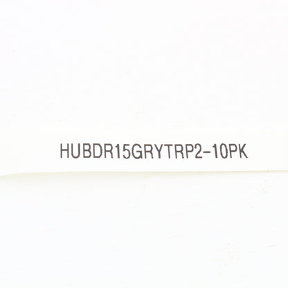 10 Hubbell Gray 15A TR Decorator Outlets 5-15 w/ 6.5" Stranded Leads DR15GRYTRP2
