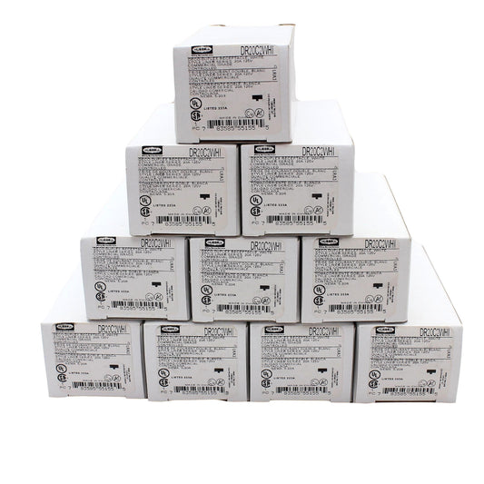 Hubbell DR20C2WHI White 20A Decorator Outlet Receptacle 2/2 Controlled 10pcs