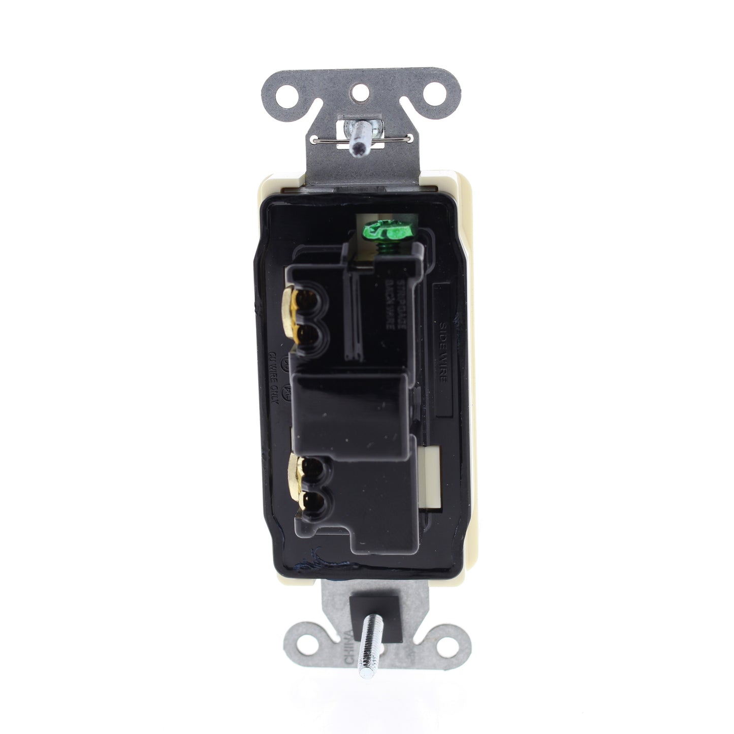 Hubbell DS115AL Almond Single Pole 15A Decorator Rocker Light Switch Spec Grade
