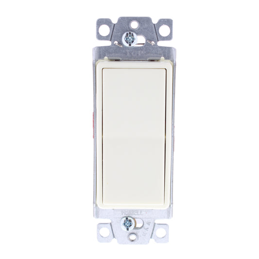Hubbell DS420AL Almond 4-Way Decorator Rocker Light Switch Spec Grade 20A