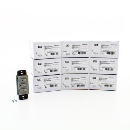 Hubbell DSL010GY Gray Low Voltage Dimmer Switches 0-10V Latching/Auto ON 50-Pack