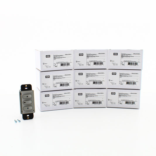 Hubbell DSL010GY Gray Low Voltage Dimmer Switches 0-10V Latching/Auto ON 50-Pack