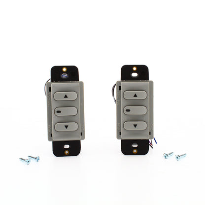 Hubbell DSL010GY Gray Low Voltage Dimmer Switches 0-10V Latching/Auto ON 2-Pack